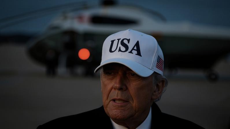 Presidente dos EUA, Donald Trump, na base aérea de Andrews, em Maryland
