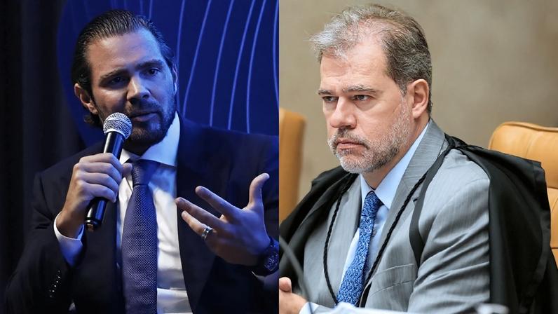 Daniel Vorcaro, dono do banco Master, e o ministro do STF Dias Toffoli