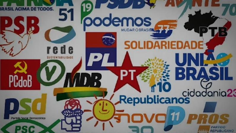 O Fundo Partidário representa uma das principais fontes de recursos públicos para a manutenção das agremiações políticas; na imagem, logos de partidos brasileiros