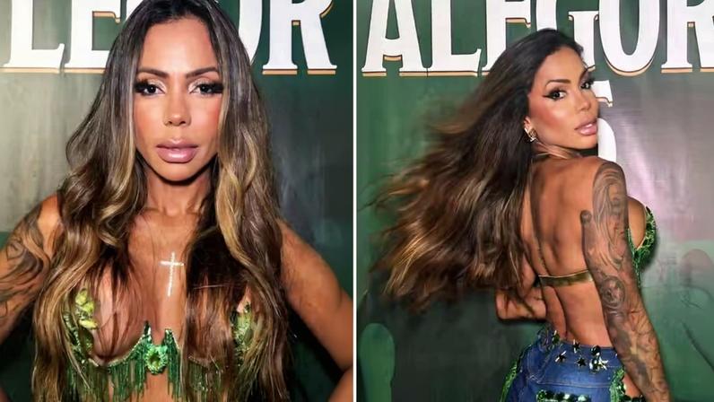 Musa da Mocidade, Mylla Ribeiro diz que gastaria R$ 300 mil por ano com estética e revela rotina de cuidados no Carnaval — Foto: Reprodução Instagram