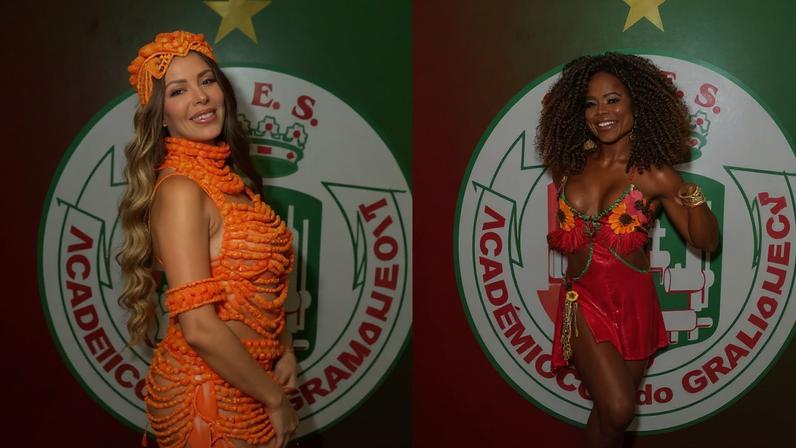 Jaquelline, Tati Minerato, Adriana Bombom — Foto: Paulo Tauil/AgNews