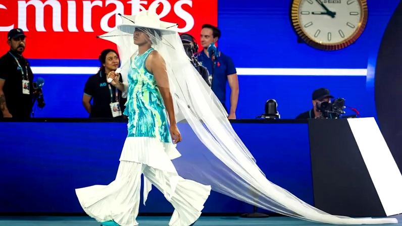 Naomi Osaka stepped out at the 2026 Australian Open wearing a custom couture look that was inspired by her daughter.