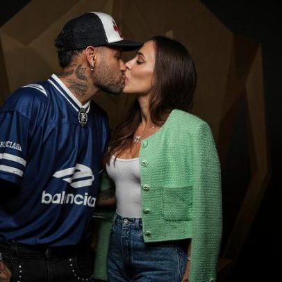 Neymar e Bruna Biancardi são vistos em jogo com Ronaldo e celebridades