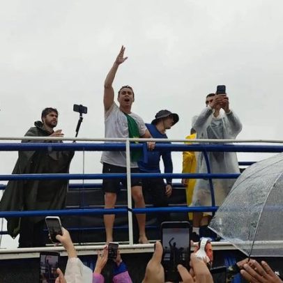Nikolas encerra caminhada com mensagem a Moraes: Brasil não tem medo de você