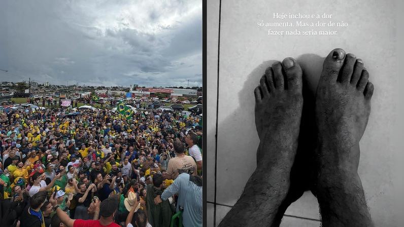 Pés machucados e apoio: a caminhada de Nikolas a Brasília