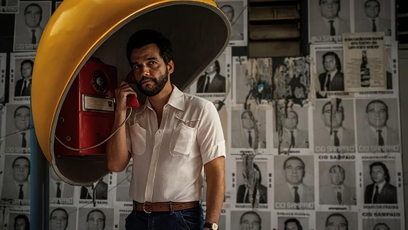 Wagner Moura em pôster do filme "O Agente Secreto"