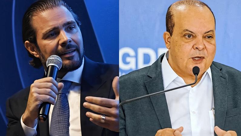 O dono do Banco Master Daniel Vorcaro e o governador do DF Ibaneis Rocha