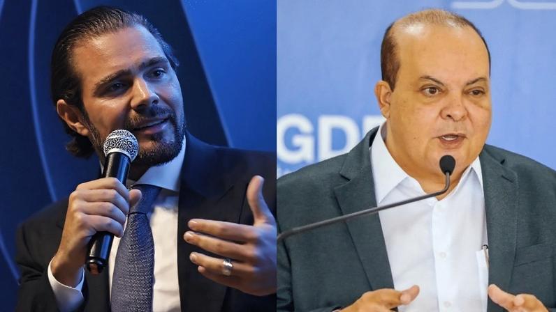 O dono do Banco Master, Daniel Vorcaro, e o governador do DF, Ibaneis Rocha