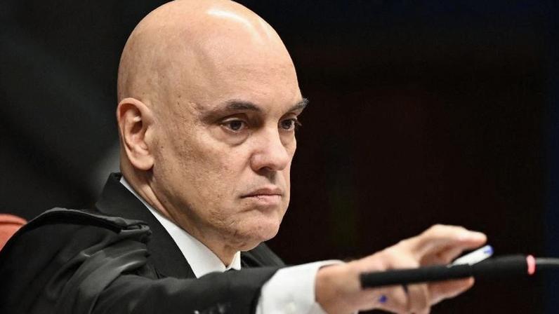 O ministro Alexandre de Moraes durante julgamento no STF