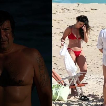 Paulo Ricardo leva família para dia de praia em São Conrado