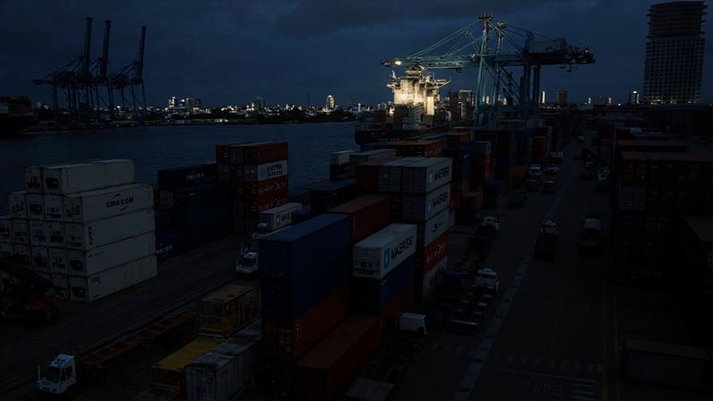 O porto de Itajaí, no litoral Norte de Santa Catarina. Foto: MPor/Reprodução