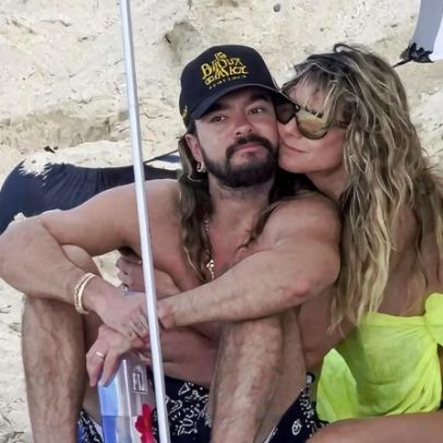 Heidi Klum e Tom Kaulitz são vistos em St. Barts em momento romântico