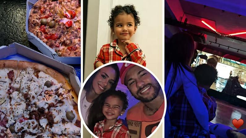 Bruna Biancardi, Neymar, Mavie e Mel curtem noite do pijama com cabana e pizza; fotos e detalhes! — Foto: Reprodução/Instagram