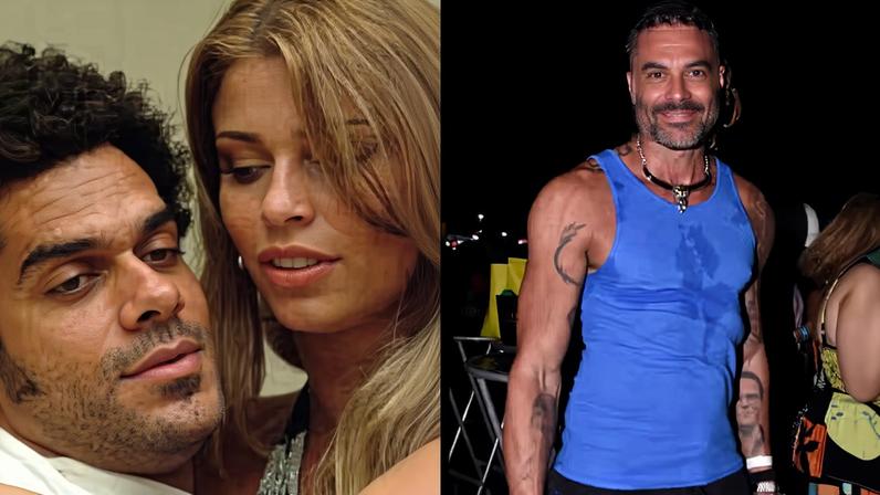 Lembra dele? Ex-BBB Alan Passos, que namorou Grazi Massafera, curte em Salvador; veja como ele está — Foto: TV Globo e Natália Rampinelli/AgNews