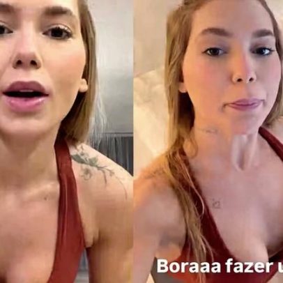 Virginia acorda cedo e exibe abdômen definido após drenagem