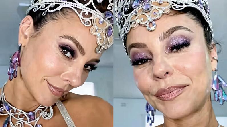 Após aparição surpresa na Grande Rio, Paolla Oliveira surge fantasiada: 'Acharam que não iam me ver de rainha esse ano?' — Foto: Reprodução/Instagram