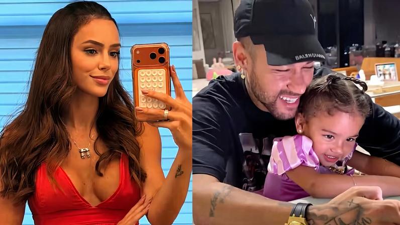Bruna Biancardi se vinga de Neymar após brincadeira de 'bruxa' e deixa pai e filha de 'castigo': 'Vocês vão ficar aí' — Foto: Reprodução/Instagram