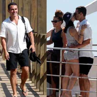 Isis Valverde e Marcus Buaiz curtem passeio de barco em Noronha