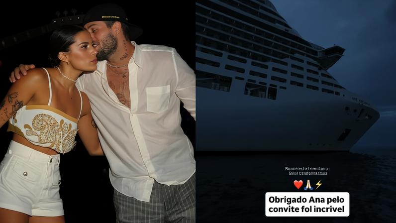 Zé Felipe se despede em navio de Ana Castela e agradece à ex-namorada pelo convite — Foto: Will Dias / Brazil News - Reprodução/ Instagram