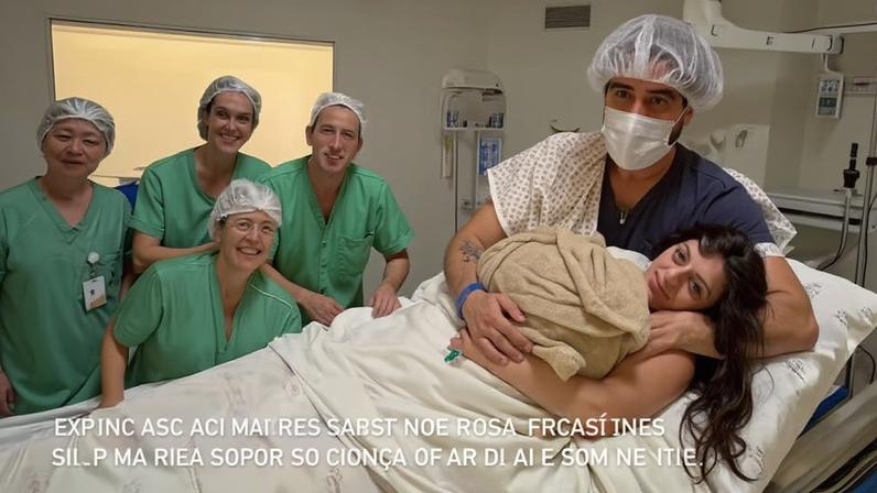 Nattan mostra momentos do parto de Zuza — Foto: Reprodução/ Instagram