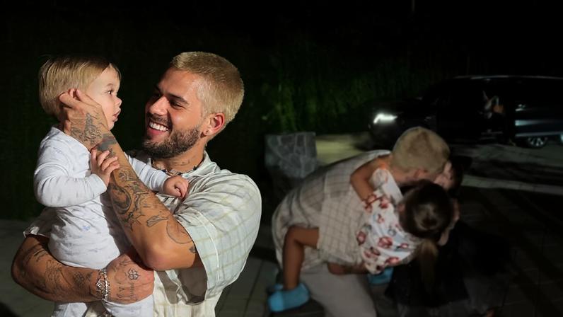 Zé Felipe e os filhos