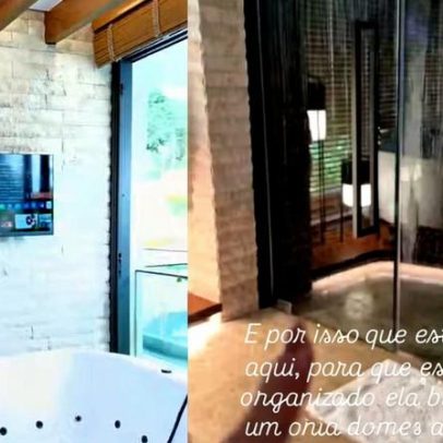 Mãe de Ana Castela prepara sauna com banheira e TV para a cantora chegar
