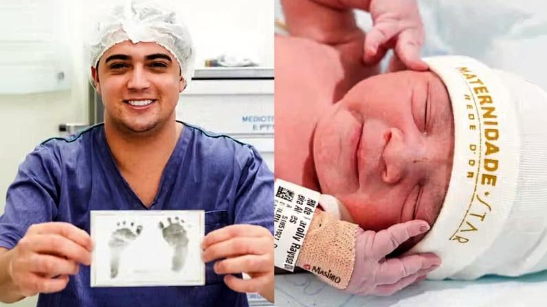 Natanzinho Lima anuncia o nascimento do primeiro filho, Ravi — Foto: Reprodução/ Instagram