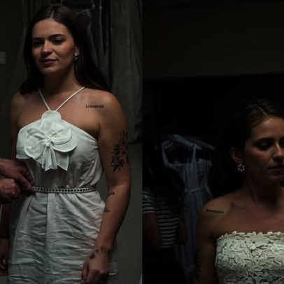 Viih Tube prova vestido de noiva em preparativos para casamento com Eliezer