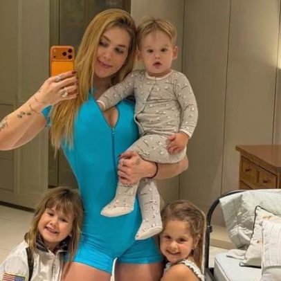 Virginia volta para casa e posà com os filhos, celebrando momento em família