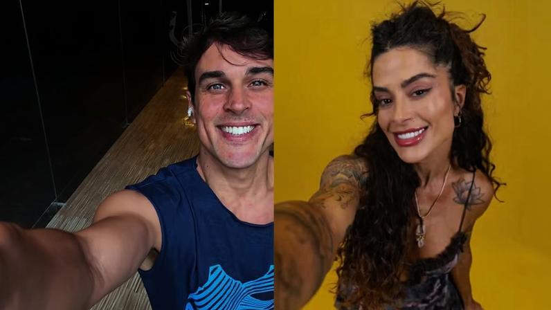 Felipe Roque é ex-namorado de Aline Campos, do BBB 26 — Foto: Reprodução/ Instagram/ Divulgação/ Globo