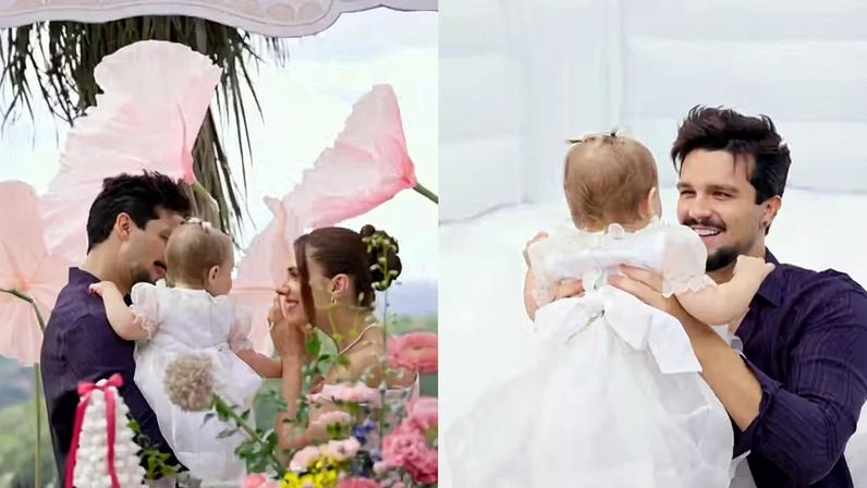 Luan Santana e Jade Magalhães comemoram 1 ano da filha, Serena — Foto: Reprodução/ Instagram