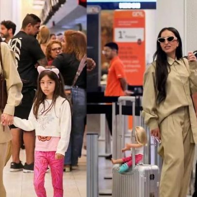 Sabrina Sato viaja com Zoe ao lado do ex-Duda Nagle; fotos e vídeo