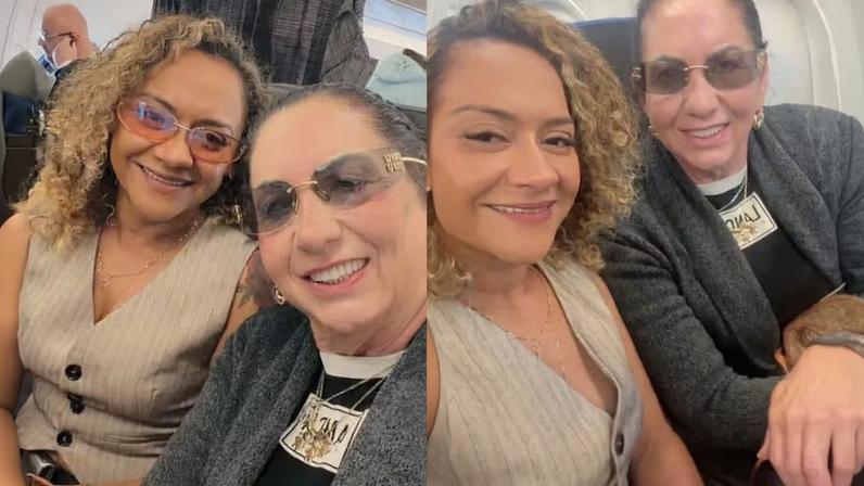 Governanta de Virginia celebra primeira viagem a São Paulo ao lado de Margareth Serrão — Foto: Reprodução/ Instagram