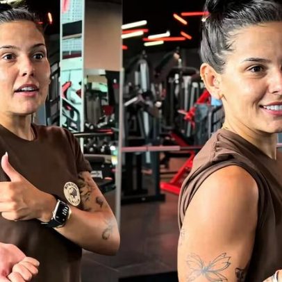 Ana Castela celebra evolução física ao exibir músculo do braço