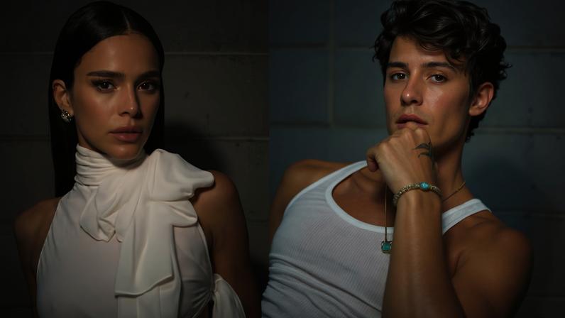 Bruna Marquezine e Shawn Mendes — Foto: Reprodução/Instagram/@onlylusca e Reprodução/Instagram/@davidyurman