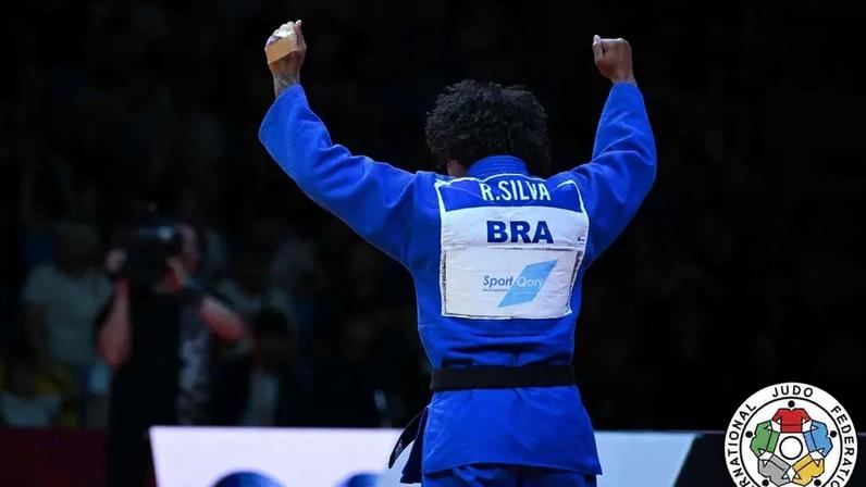Rafaela Silva foi bronze no Grand Slam do Cazaquistão (Foto: IJF)