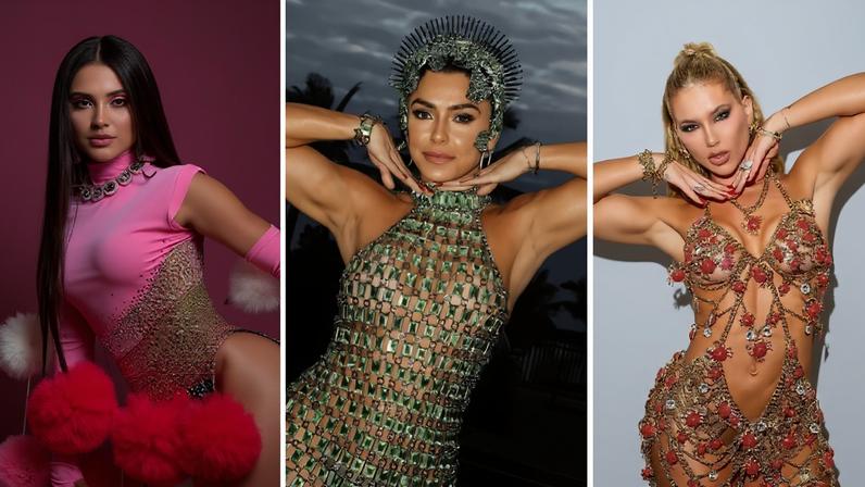 Mileide Mihaile, Fabíola de Andrade e Virginia Fonseca — Foto: Reprodução/Instagram, @wallaceximenesoficial @lucaspintomendonca