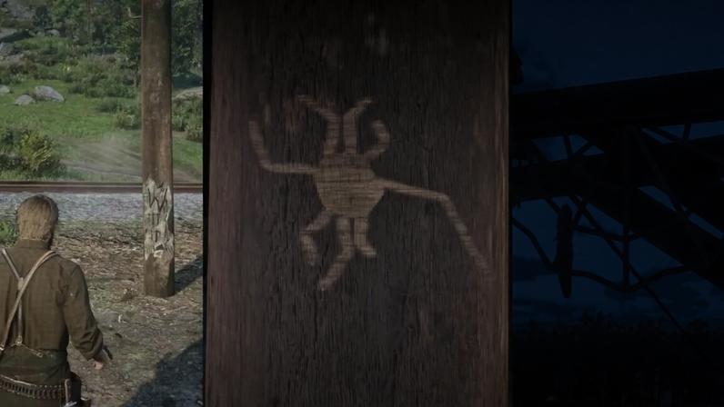 The mysterious spider web in Red Dead Redemption 2.