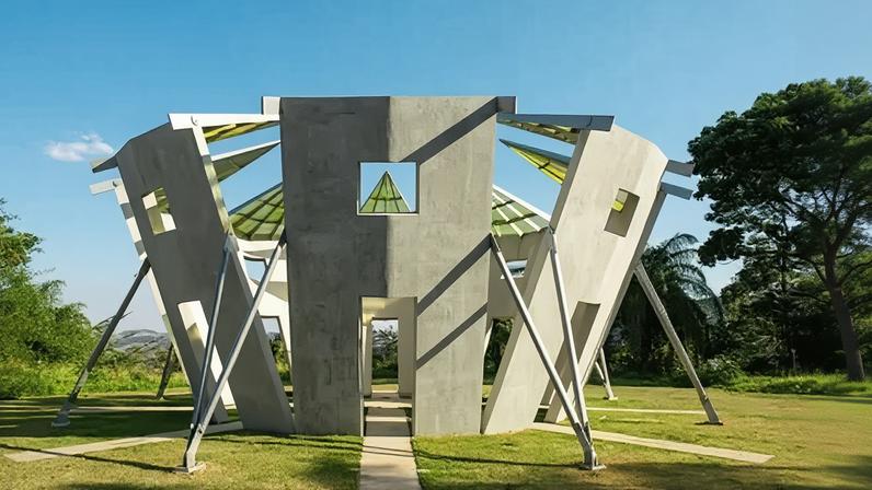 Morena Leite assume toda a gastronomia do museu Inhotim, em Minas Gerais. Na foto, obra de Robert Irwin, sem título, 2019.