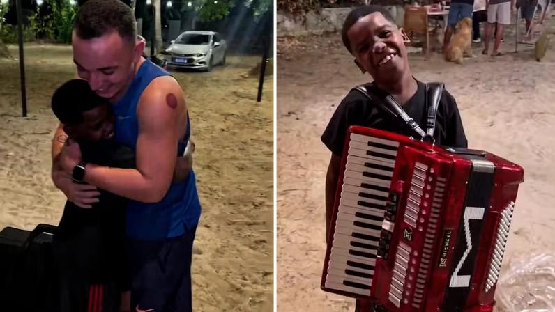 João Gomes presenteia cantor mirim e sonha com escola de música para crianças