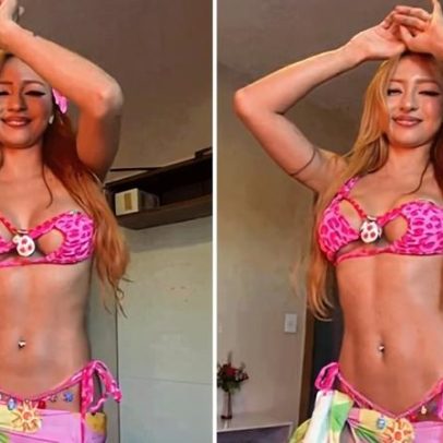 Ruivinha de Marte exibe ganho de 14 kg de músculo em dança de biquíni