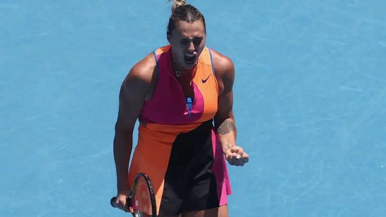 Sabalenka está nas quartas de final do Australian Open (Foto: IZHAR KHAN / AFP)