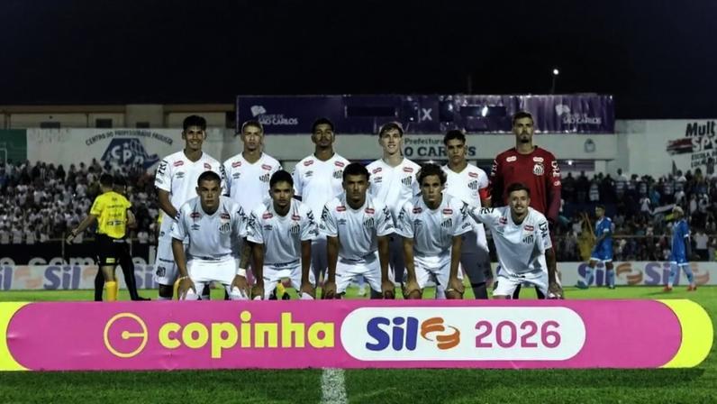 Time do Santos na Copinha (Foto: Reinaldo Campos / Santos)