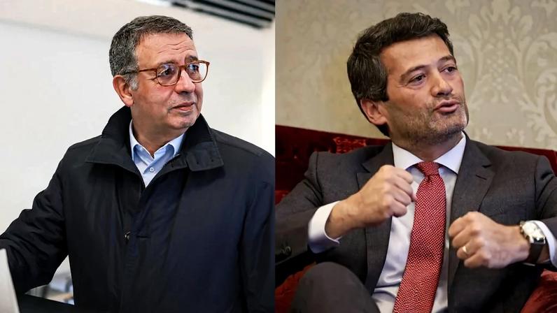 António Seguro e André Ventura vão se enfrentar no segundo turno das eleições presidenciais portuguesas – fotos: PATRICIA DE MELO MOREIRA / AFP e FILIPE AMORIM / AFP