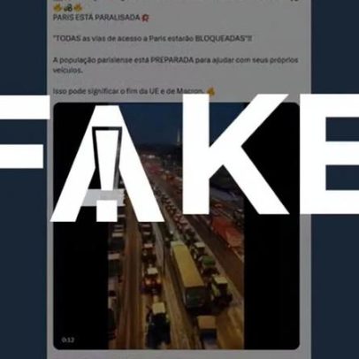 Vídeo falso mostra caminhões bloqueando via em Paris durante protesto rural