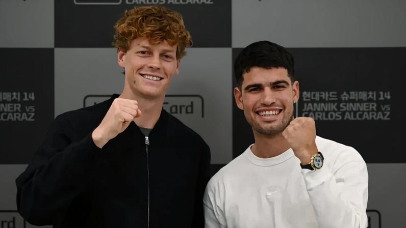 Jannik Sinner e Carlos Alcaraz (Foto: Hyundai Card)