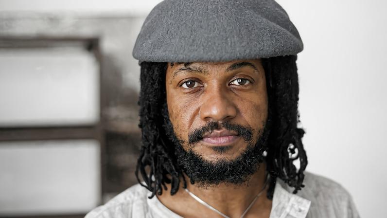 Sly Dunbar at Kensington Park Square apartment, London, UK on 9 July 1984