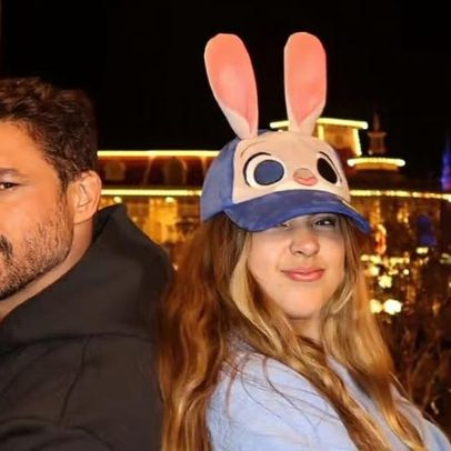 Sofia, 13, aparece quase da altura do pai Cauã Reymond na Disney