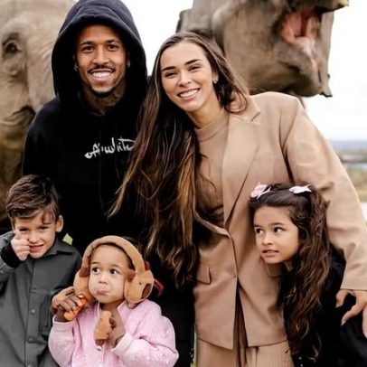 Eder Militão faz safári com a família; fotos mostram Tainá Castro, filha e enteados