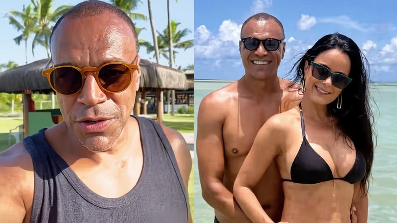 Denilson se derrete por Luciele Di Camargo, que curte temporada na Europa: 'Saudades, mozão!' — Foto: Reprodução/Instagram